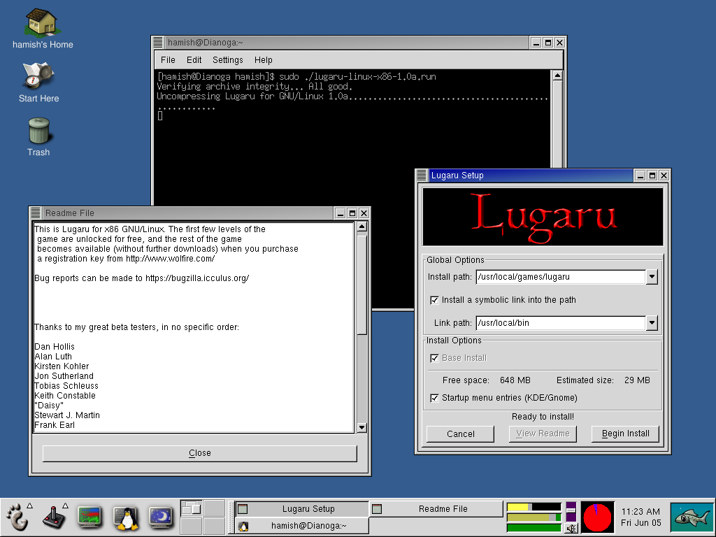 Classic GNOME desktop
