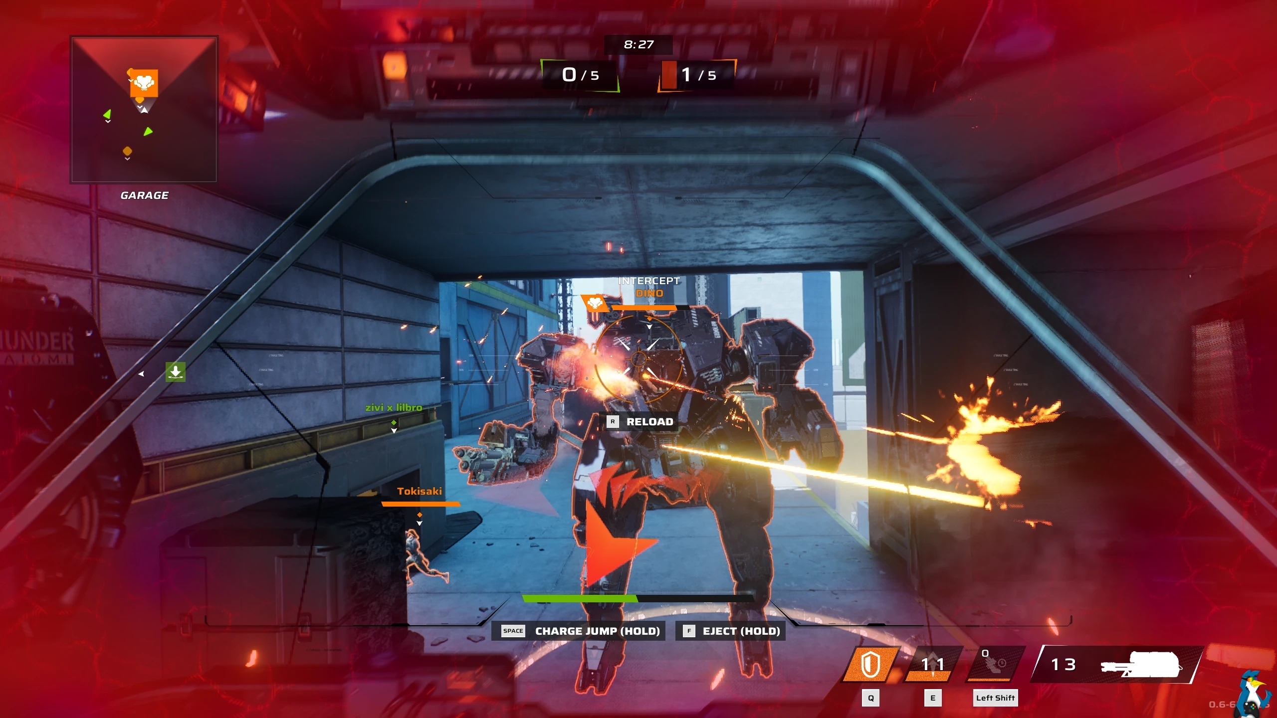 EMPULSE - mech combat, getting hit EMPULSE - mech combat, getting hit