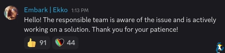 Hello! The responsible team is aware of the issue and is actively working on a solution. Thank you for your patience! Hello! The responsible team is aware of the issue and is actively working on a solution. Thank you for your patience!