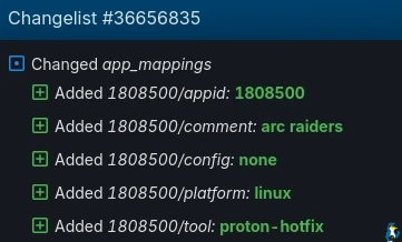 SteamDB - ARC Raiders set to Proton Hotfix SteamDB - ARC Raiders set to Proton Hotfix