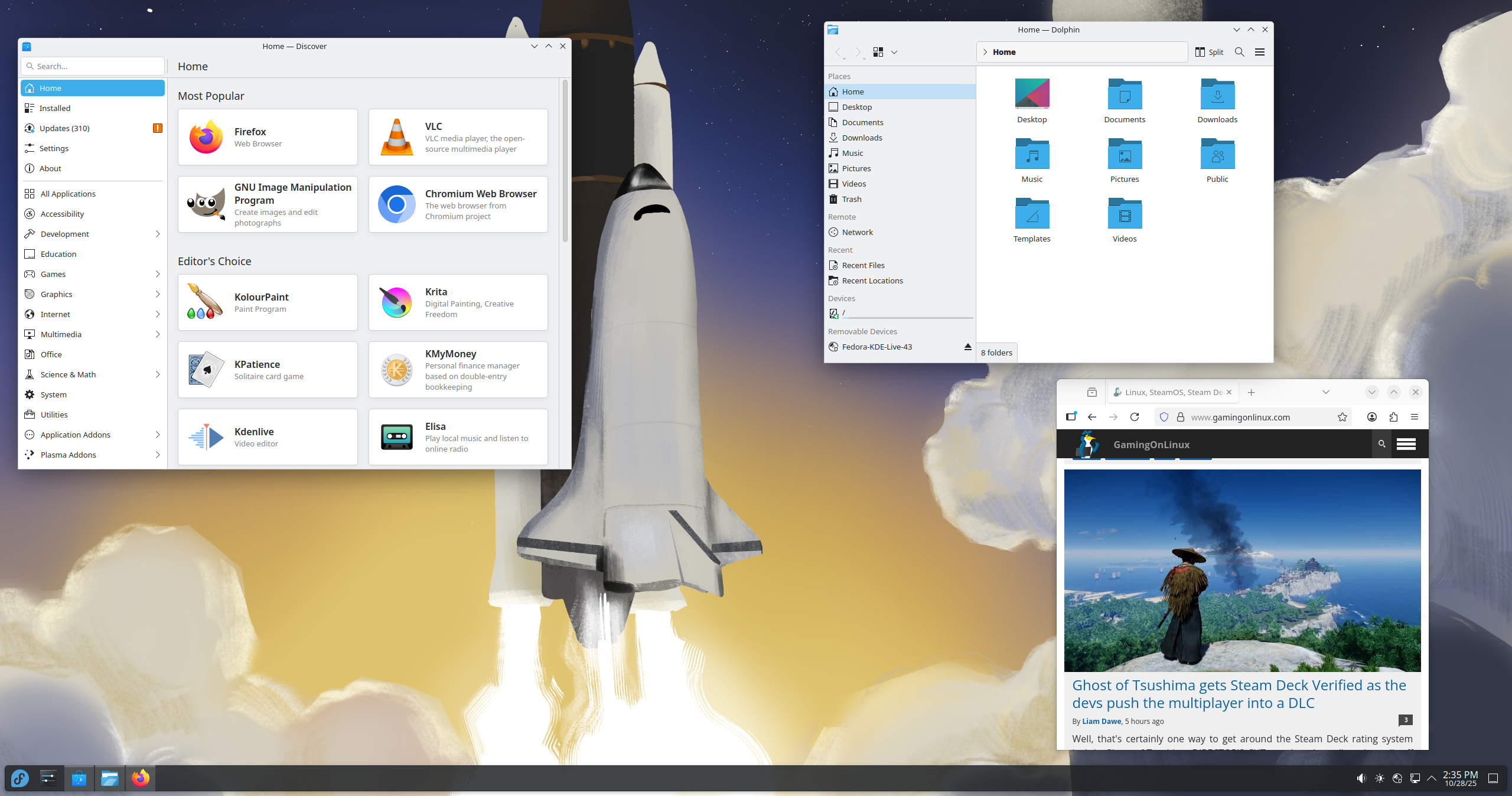 Fedora Linux KDE 43 screenshot