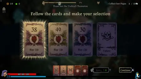 Hand of Fate: Hordes - a game of chance, card picked, more health